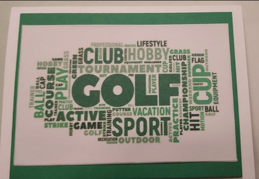 Happy Birthday-Golf Word Cloud